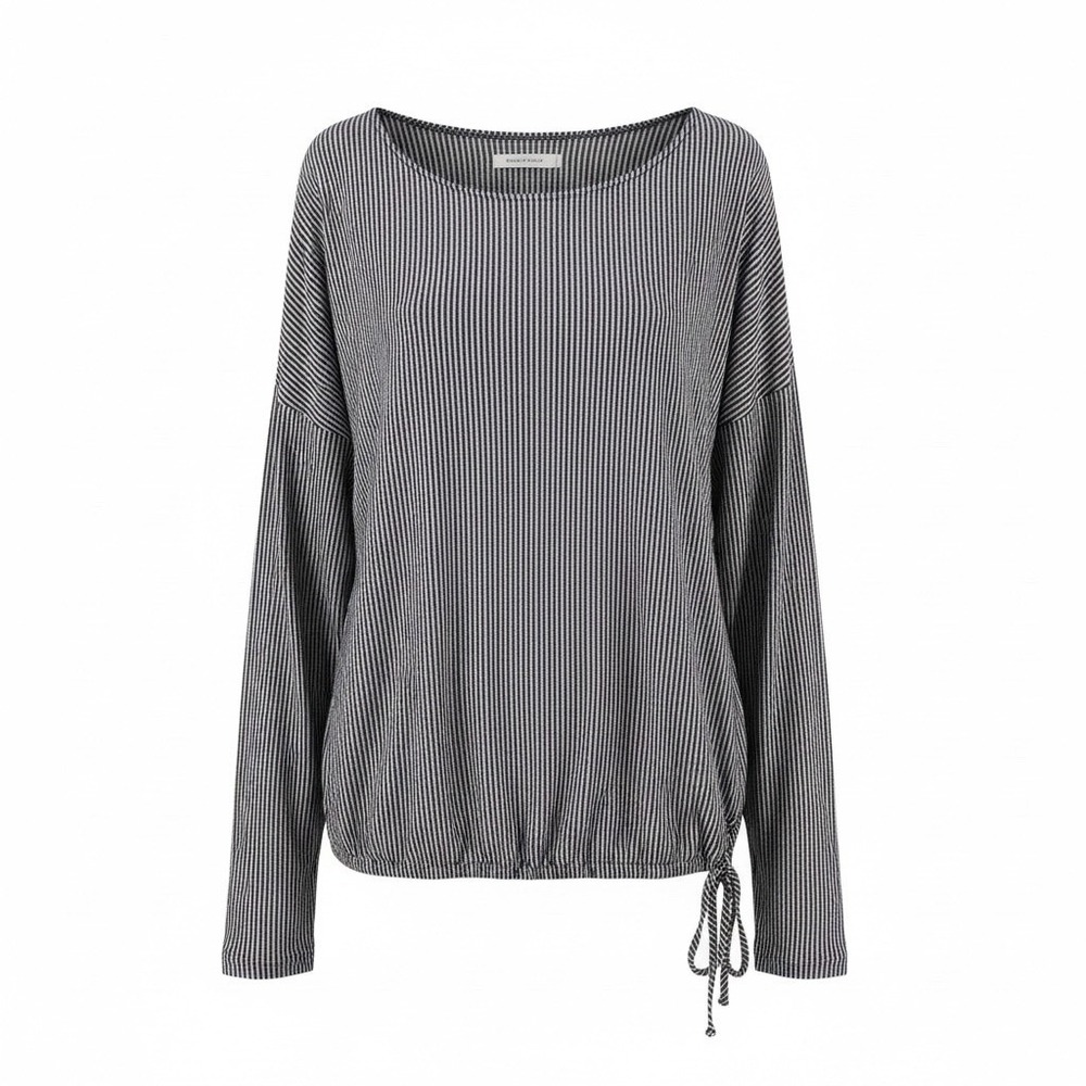 Beyond Yoga Striped Tie Waist Long Sleeve Top Womens Size S‎ Small Pima Cotton
